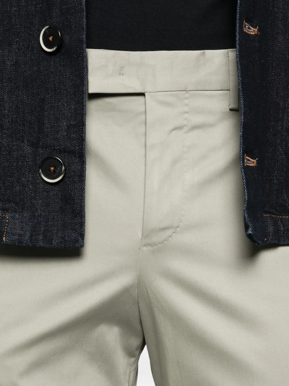 PT Torino Broek met cuffs Groen