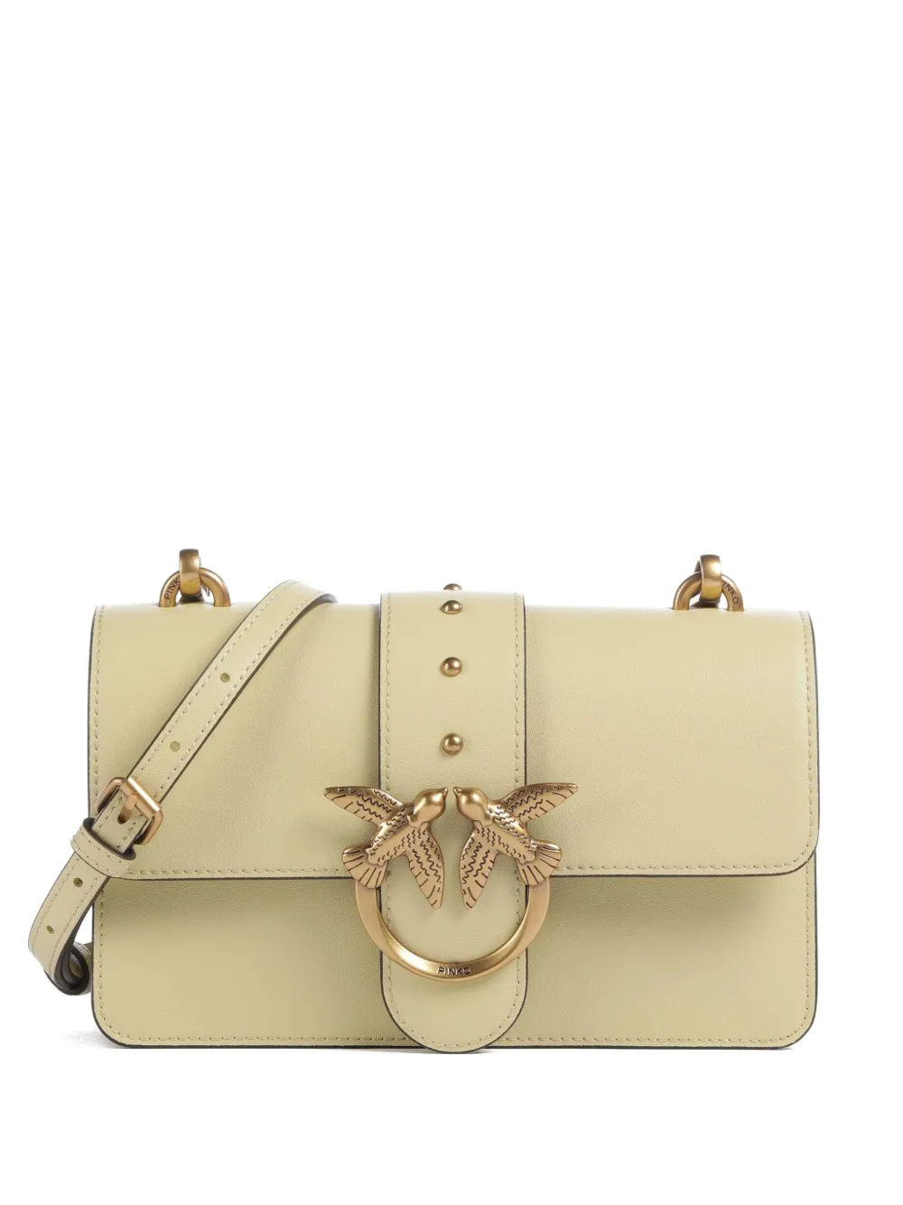 PINKO Love One birds hardware shoulder bag - Toni neutri