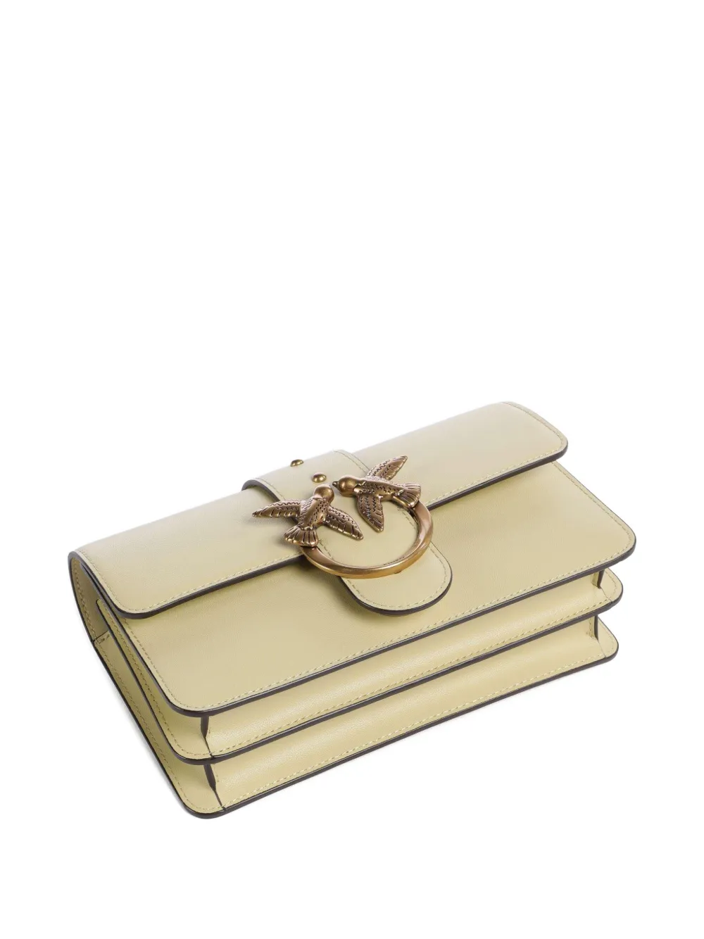  Pinko Love One Birds Hardware Shoulder Bag - Neutrals 