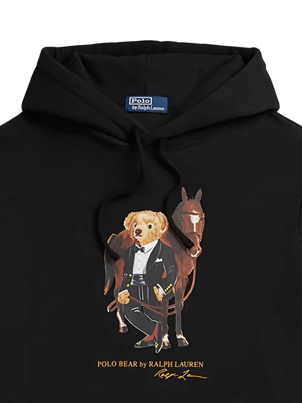 Polo Ralph Lauren Polo Bear hoodie met grafische print Zwart