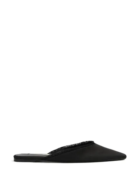 TOTEME frayed satin lounge slippers