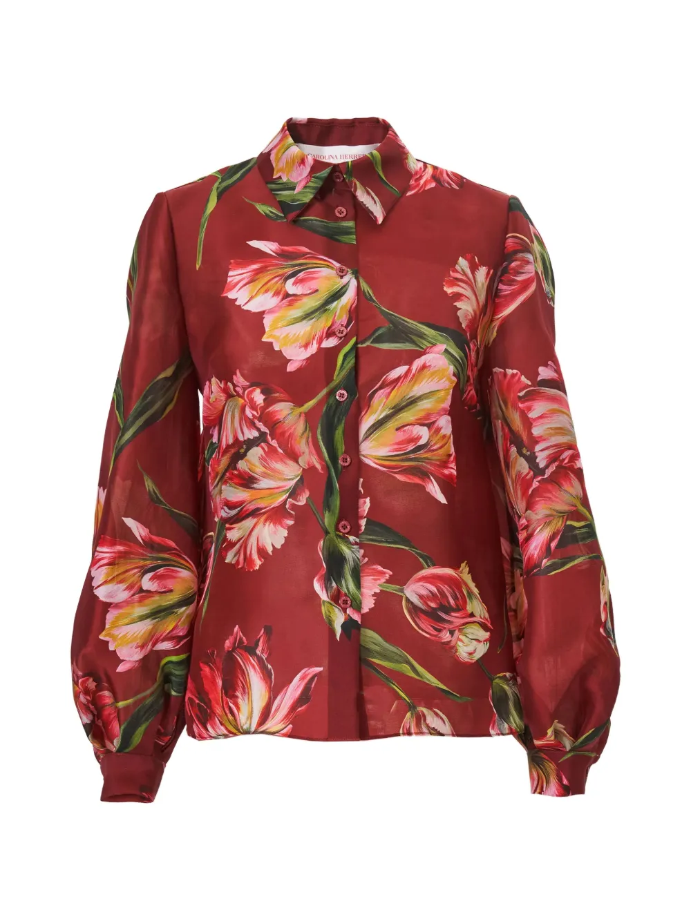 Carolina Herrera tulip-print shirt - Rot