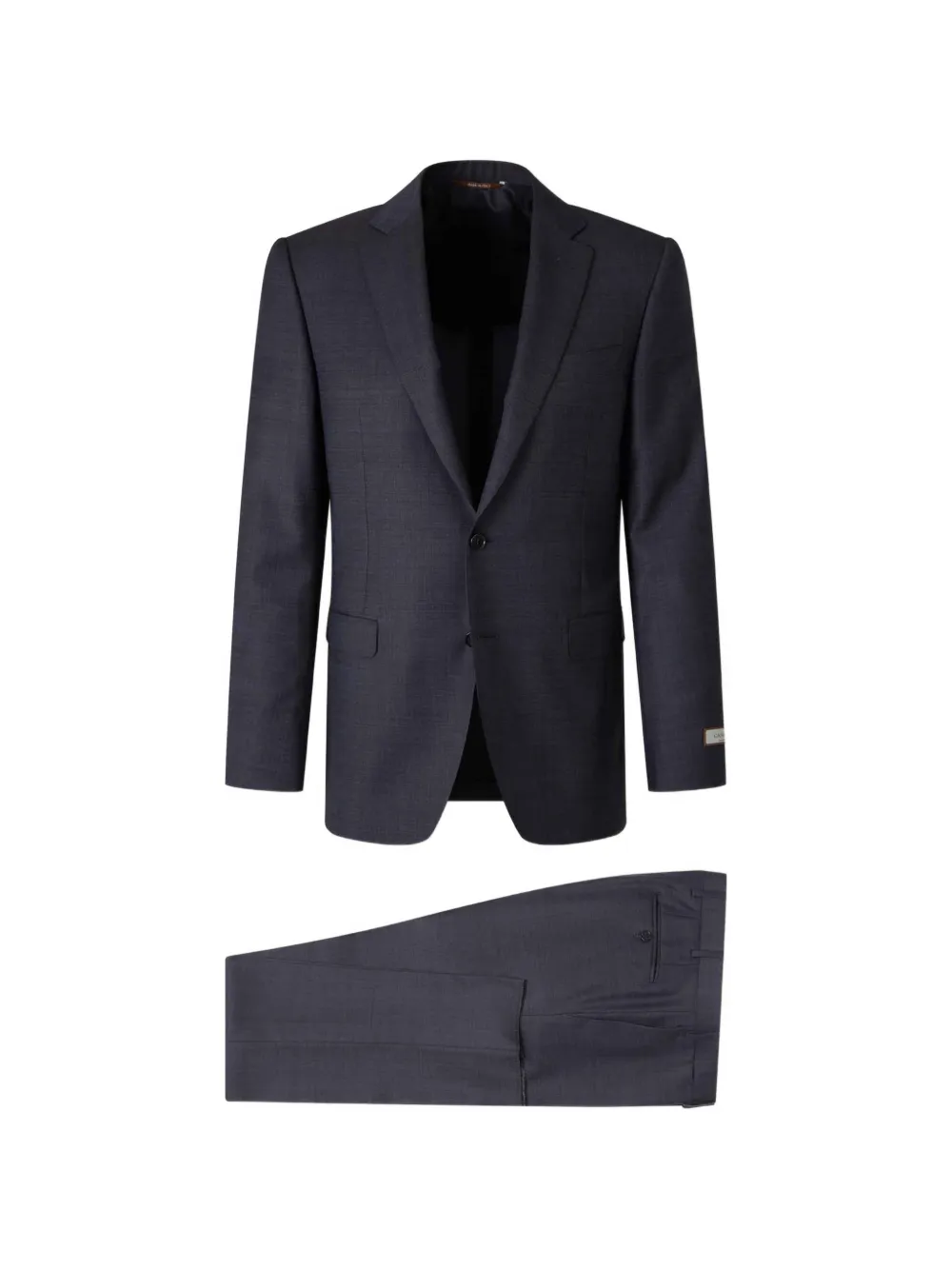Canali button-fastening flap-pocket suit - Grigio