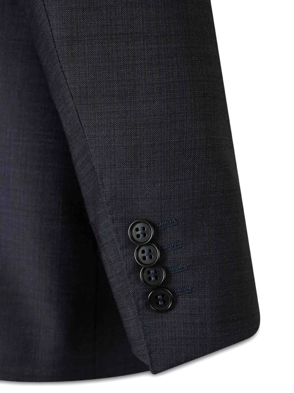 Button-Fastening Flap-Pocket Suit