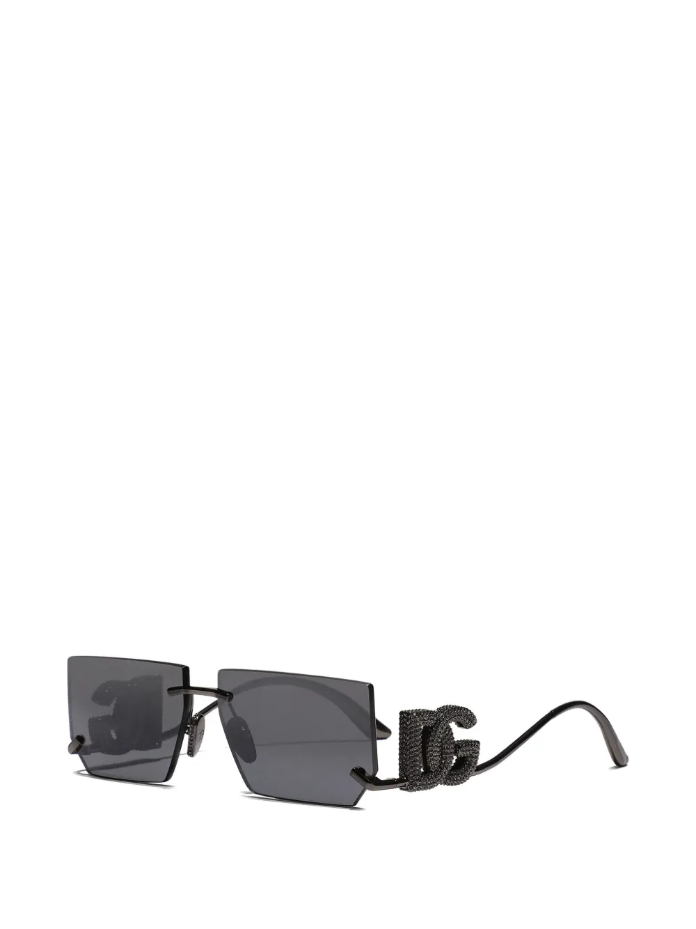 Dolce & Gabbana Eyewear Zonnebril met verfraaid met logo Grijs