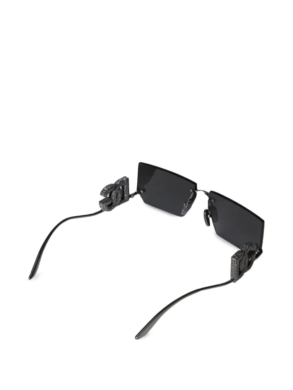 Dolce & Gabbana Eyewear Zonnebril met verfraaid met logo Grijs