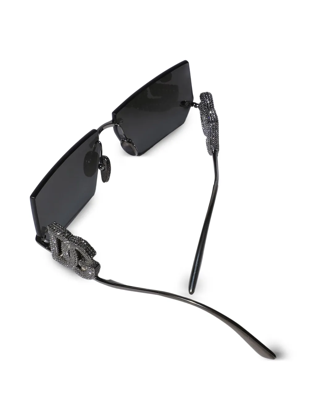 Dolce & Gabbana Eyewear Zonnebril met verfraaid met logo Grijs