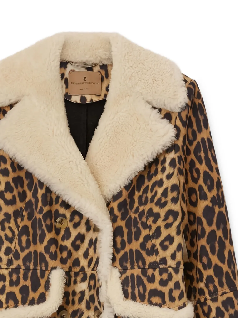  Ermanno Scervino Double-breasted Coat - Brown 