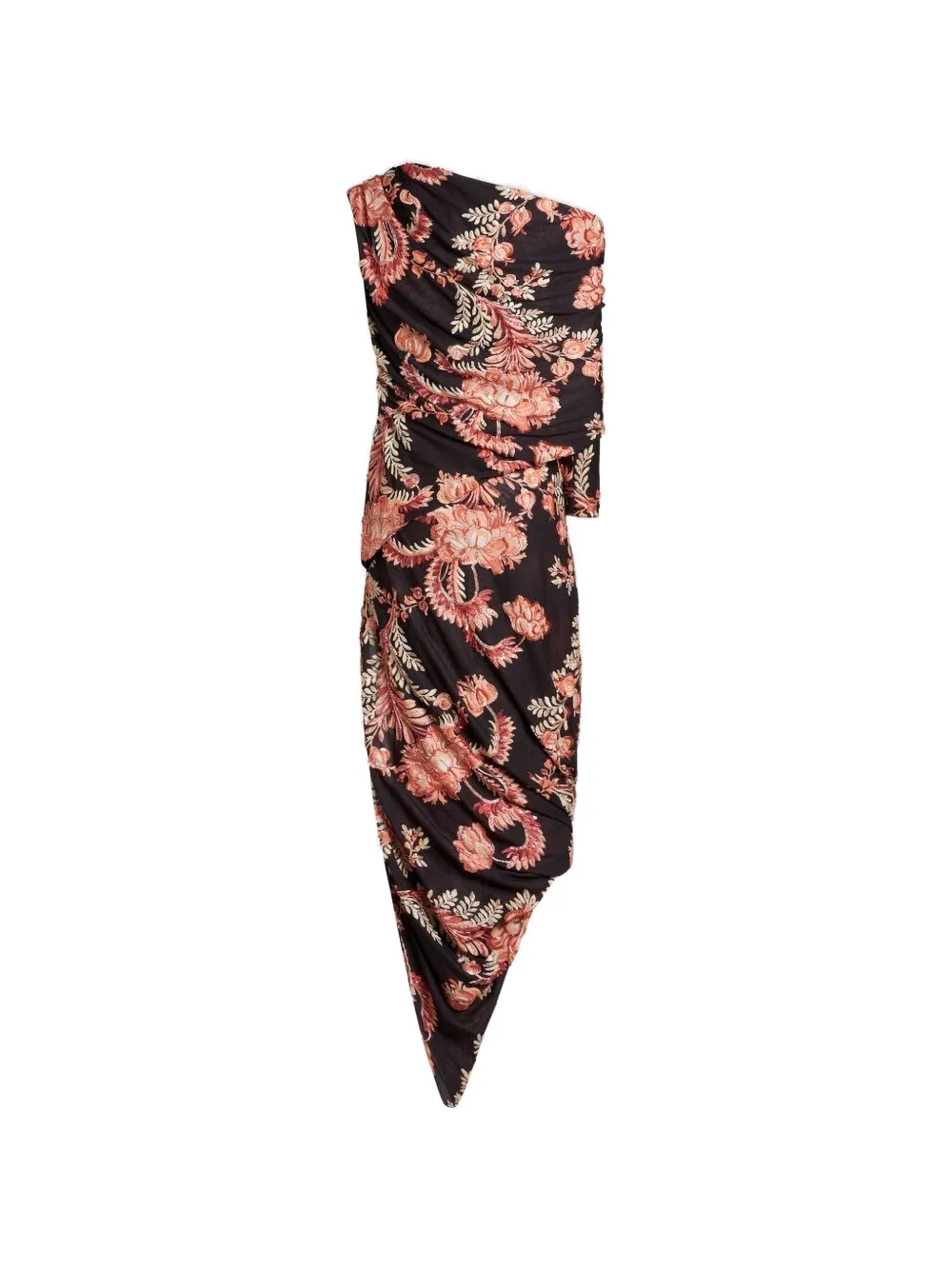 ETRO printed one-shoulder dress - Nero