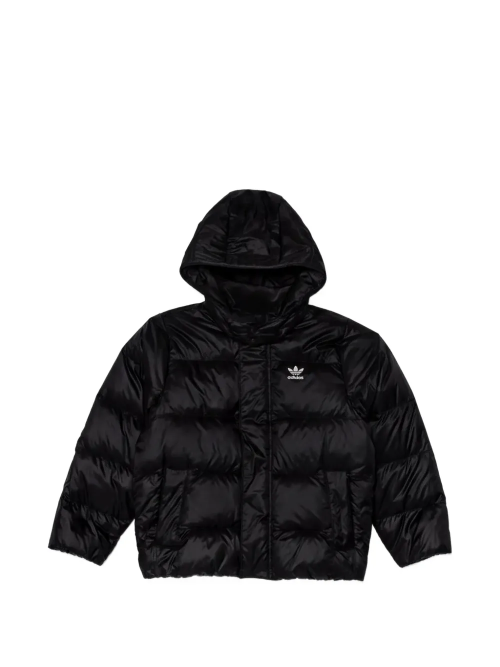 adidas Kids Adicolor logo hooded jacket - Black