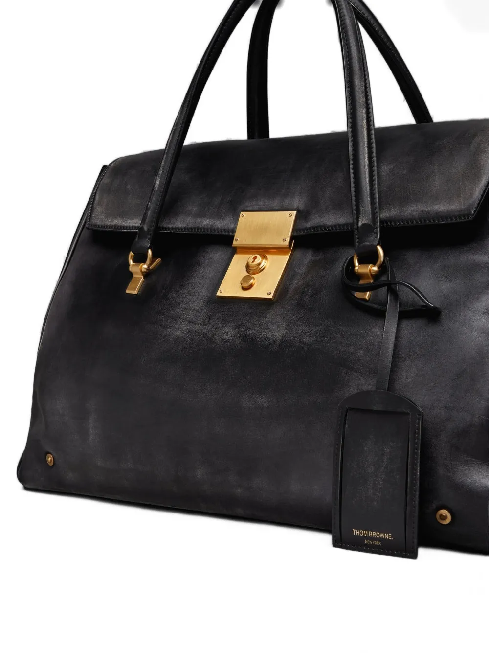 bolton weekender distressed leather duffle bag