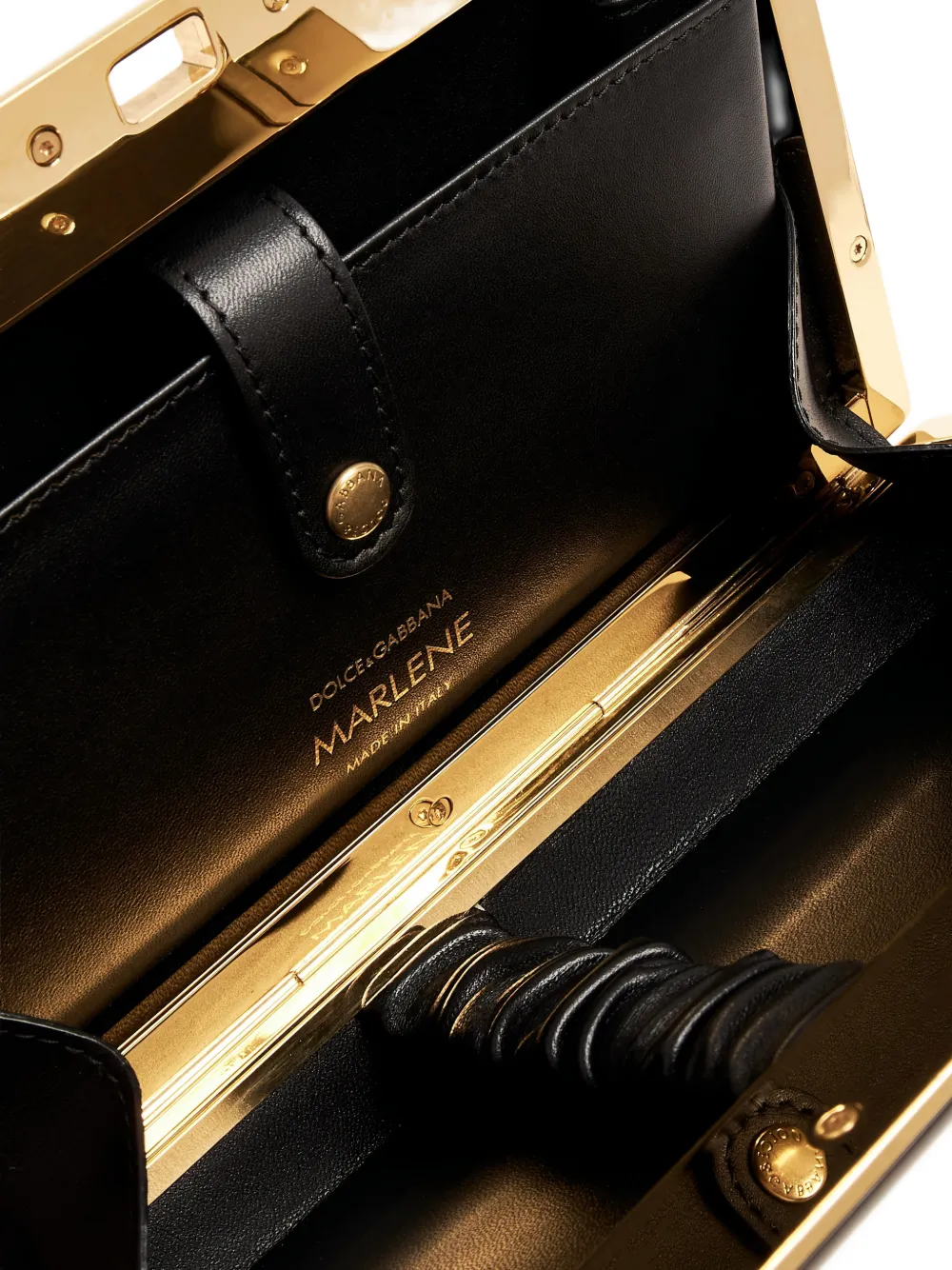 Dolce & Gabbana Medium Marlene clutch met kettingband Bruin
