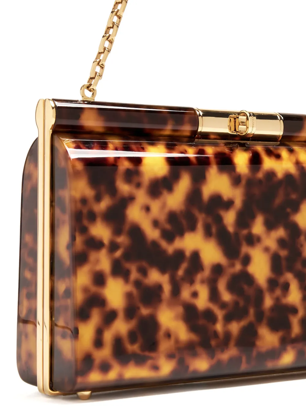 Dolce & Gabbana Medium Marlene clutch met kettingband Bruin