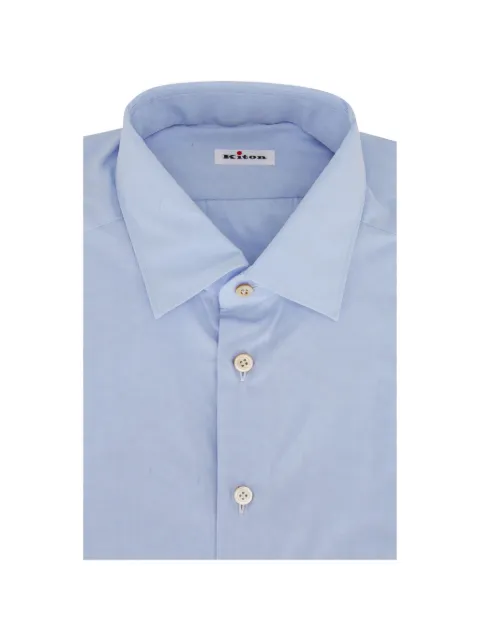 Kiton point-collar button shirt