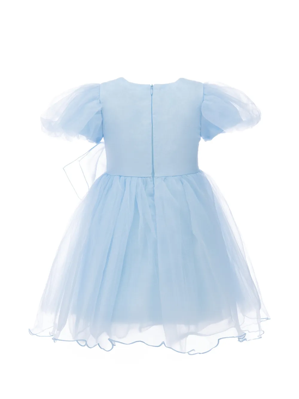 Tulleen Tulen jurk met strik Blauw