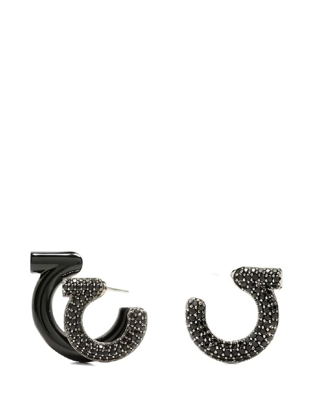 Ferragamo black embellishment earrings - Nero