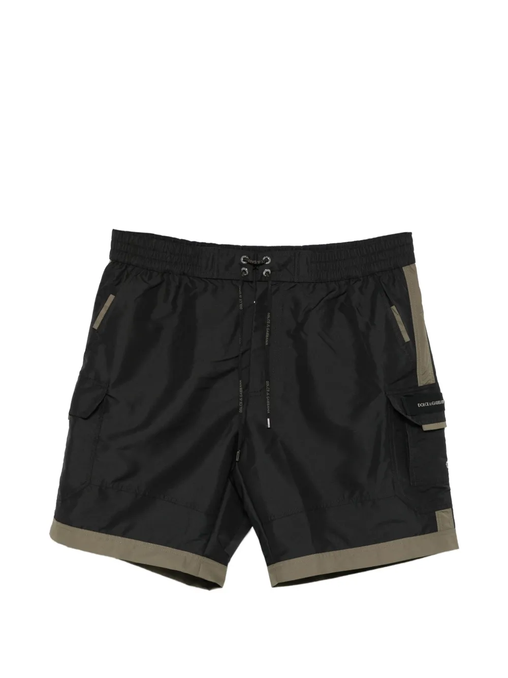Dolce & Gabbana zip-fastening logo-detail swim shorts - Schwarz