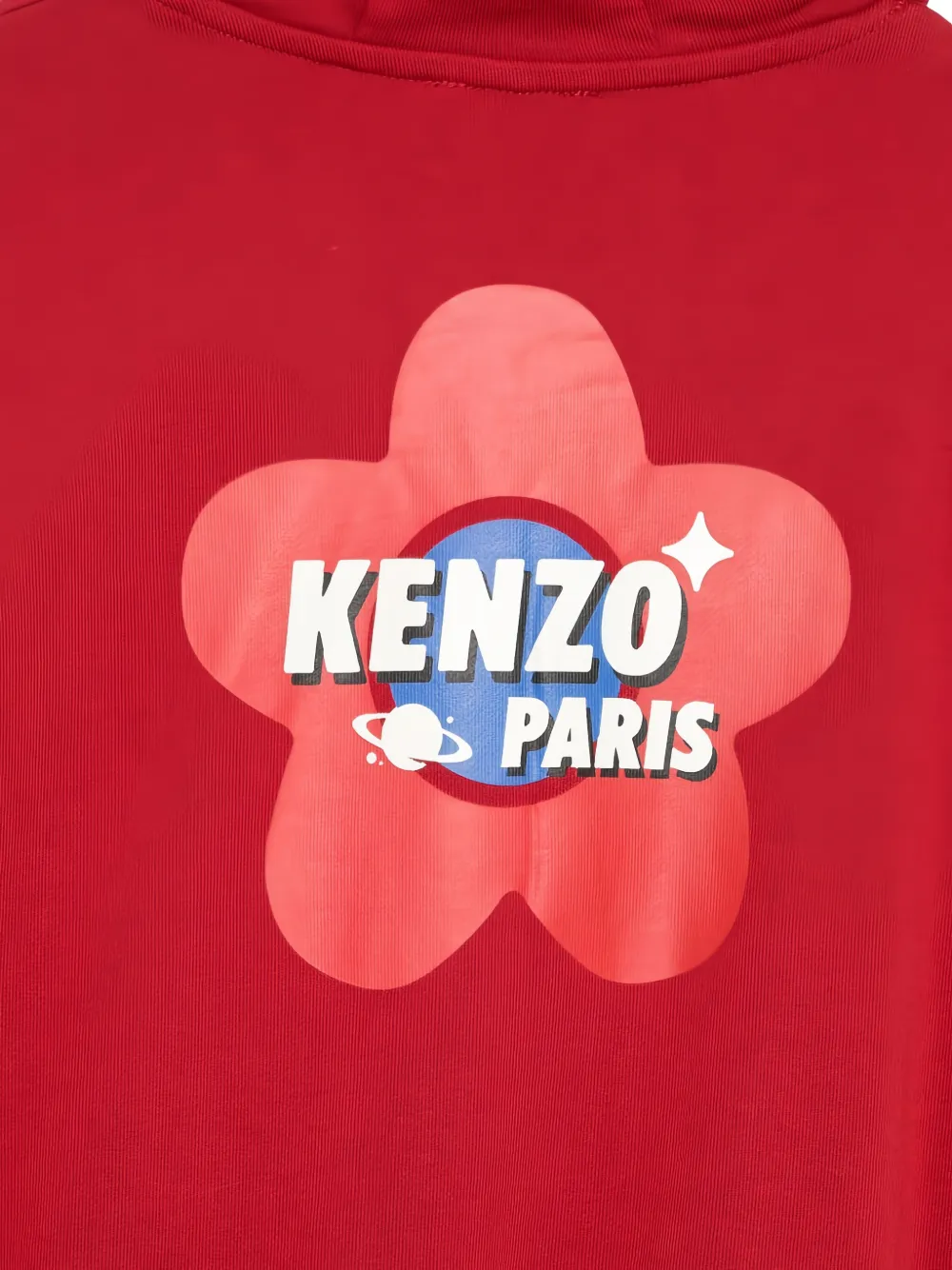 Kenzo Kids Hoodie met logodetail Rood
