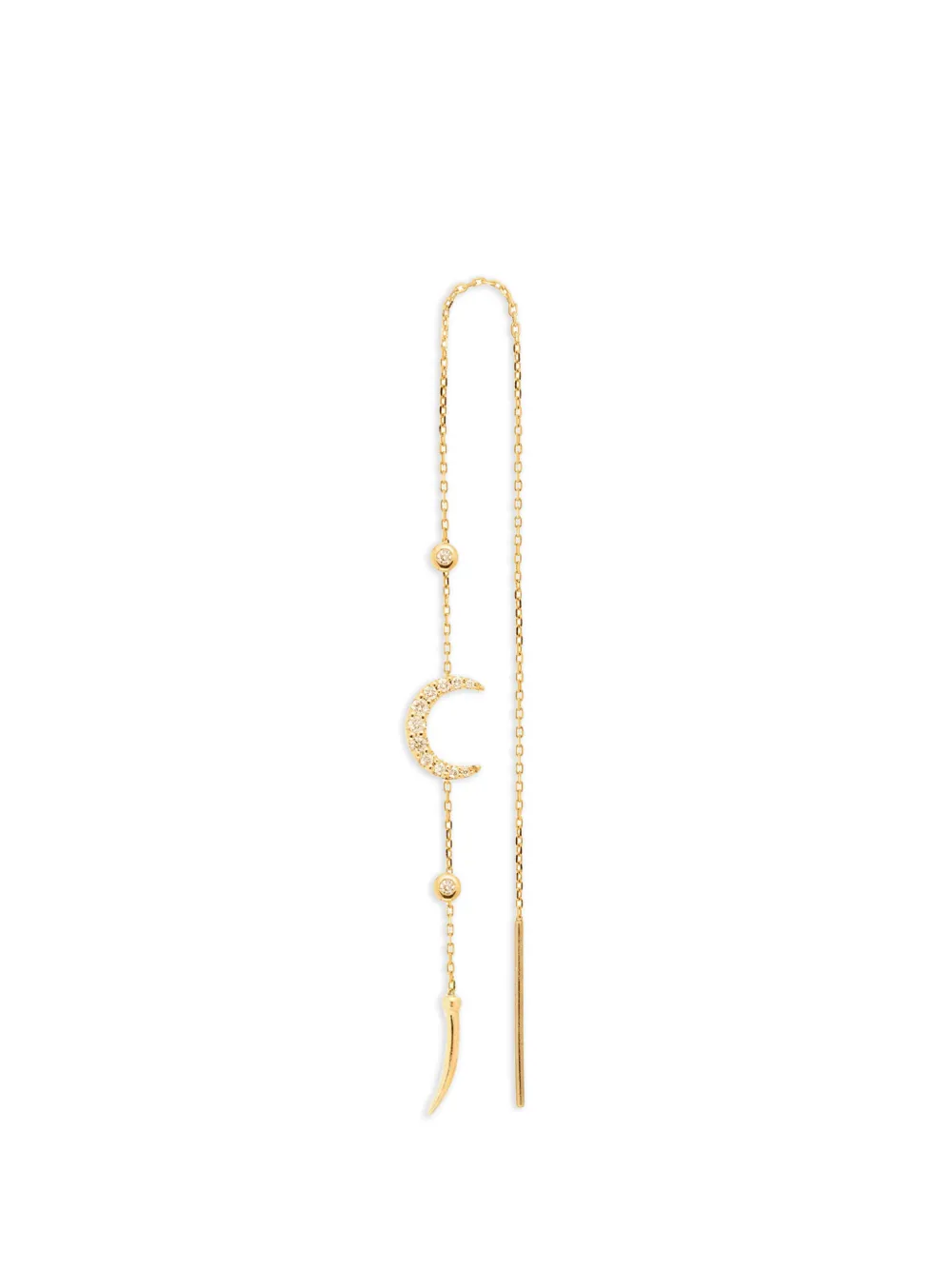Eshvi Orbit Fang Earring In Gold