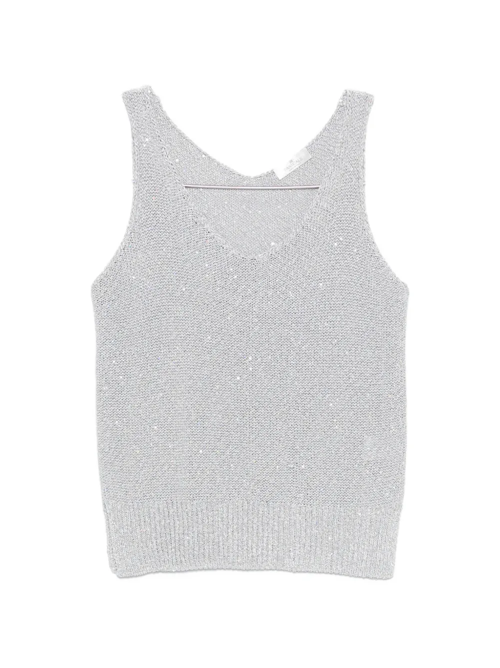 PANICALE V-neck knitted vest - Silber