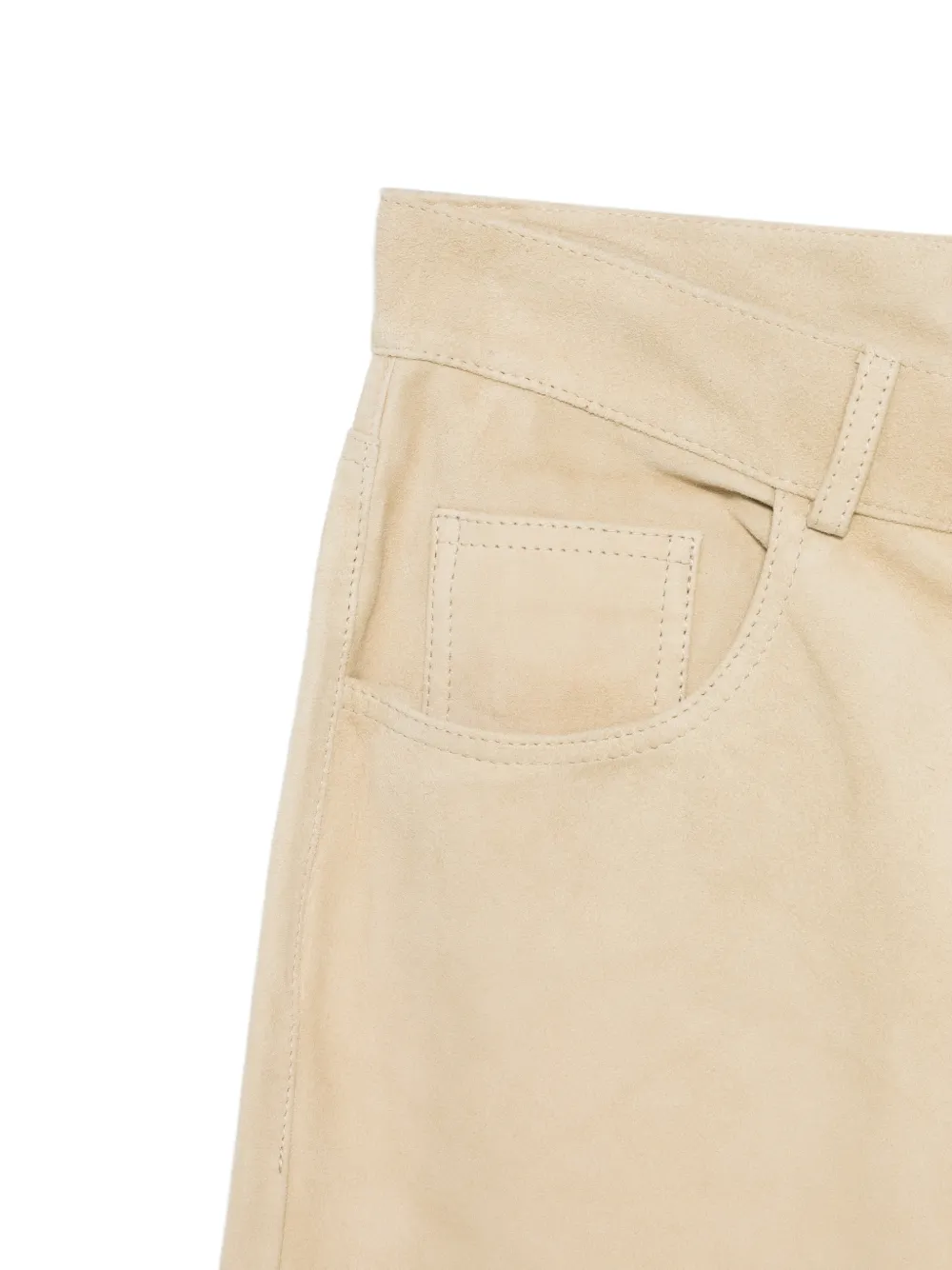  Haikure Pocket Leather Trousers - Neutrals 