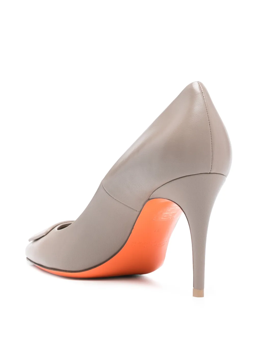 Santoni Leren pumps Beige