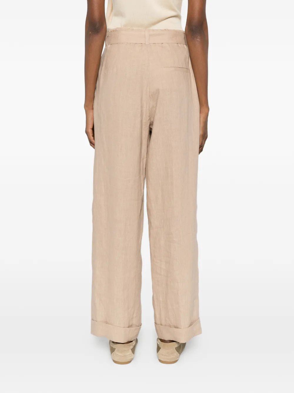 Belted Pleated Trousers
