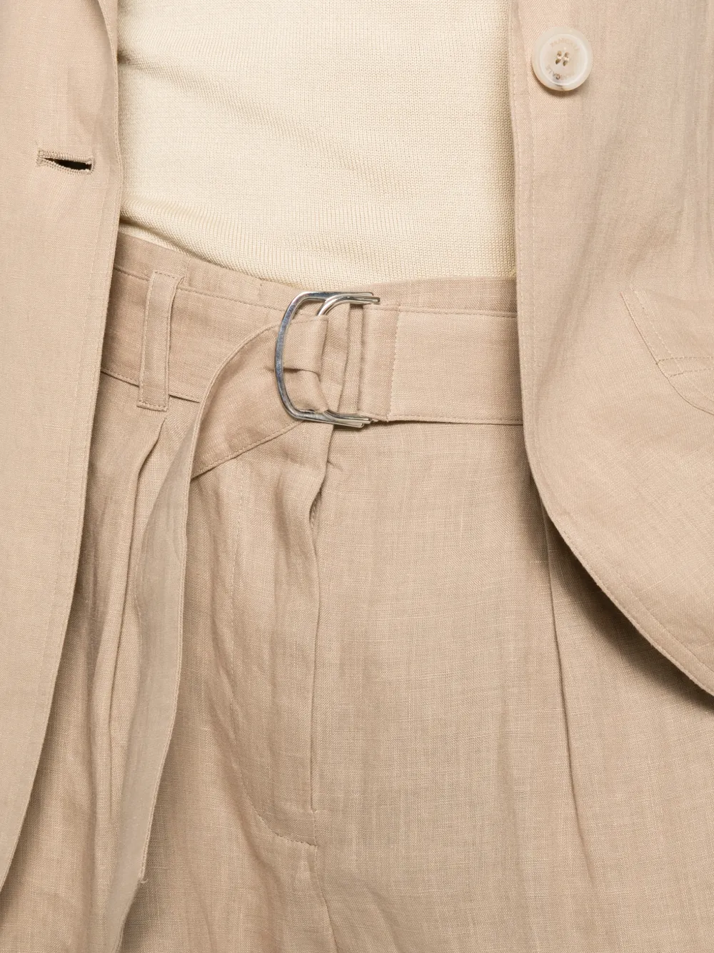 Belted Pleated Trousers
