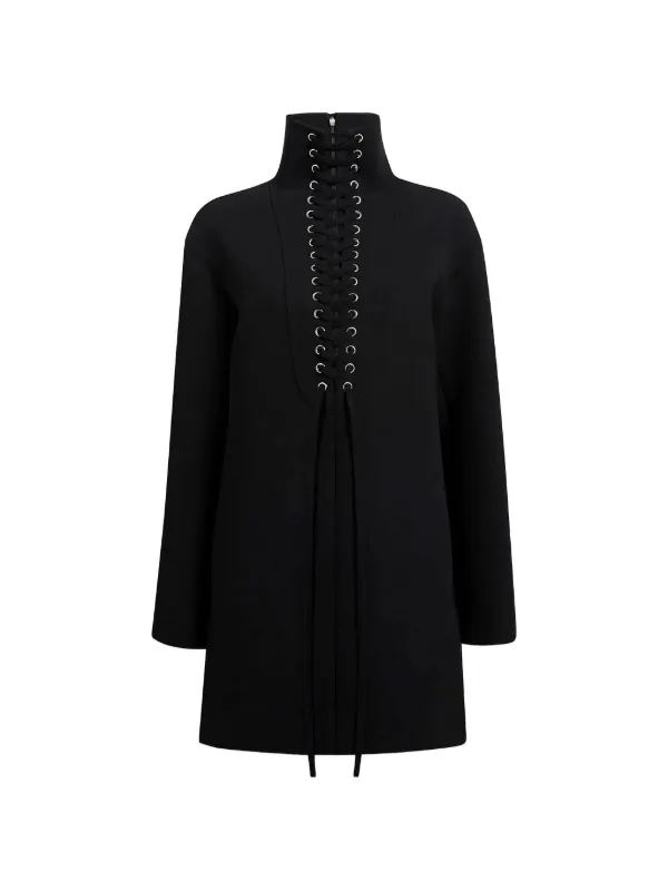 khaite black mini dress Khaite Pranta Dress in Black - Black Designer Dress