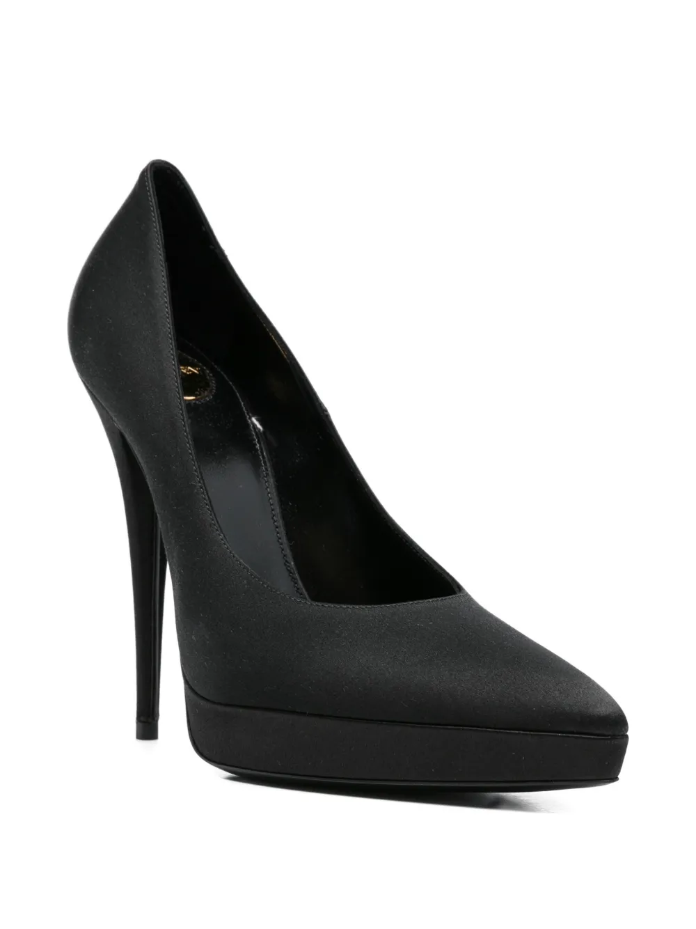 Saint Laurent Leren pumps Zwart