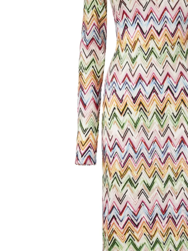 Missoni Zigzag long-sleeve Beach Dress | Neutrals | FARFETCH