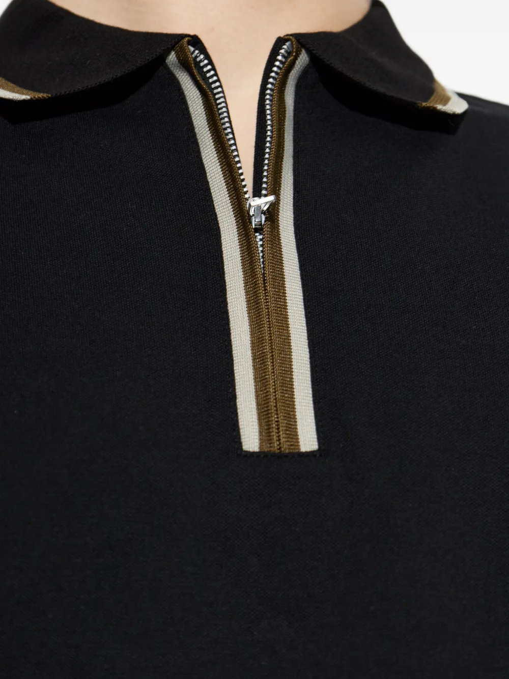 PS Paul Smith Poloshirt met halve rits Zwart