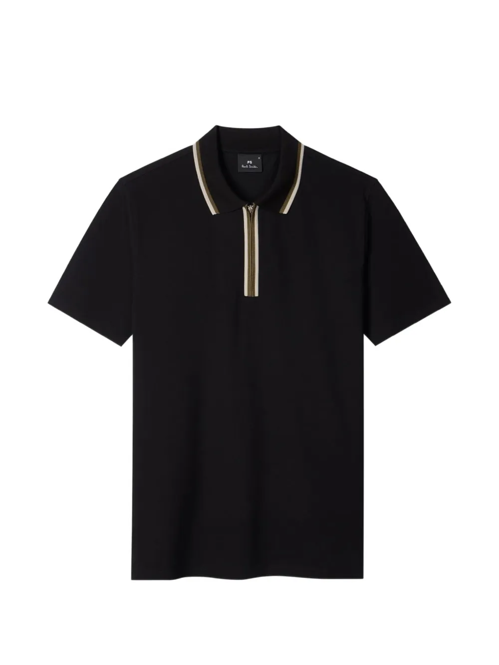 PS Paul Smith Poloshirt met halve rits Zwart
