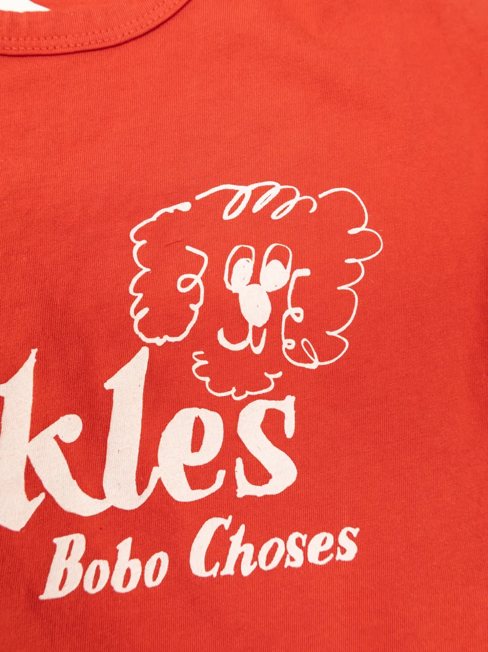 Bobo Choses Pickles The Dog T-shirt met grafische print Rood
