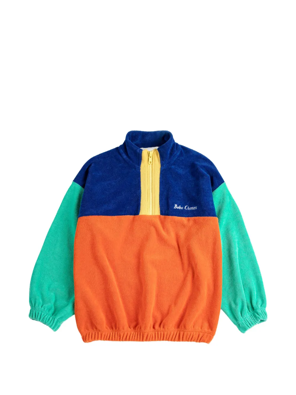 Bobo Choses colour-block zip-up sweatshirt - Blu