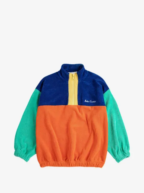 Bobo Choses colour-block zip-up sweatshirt