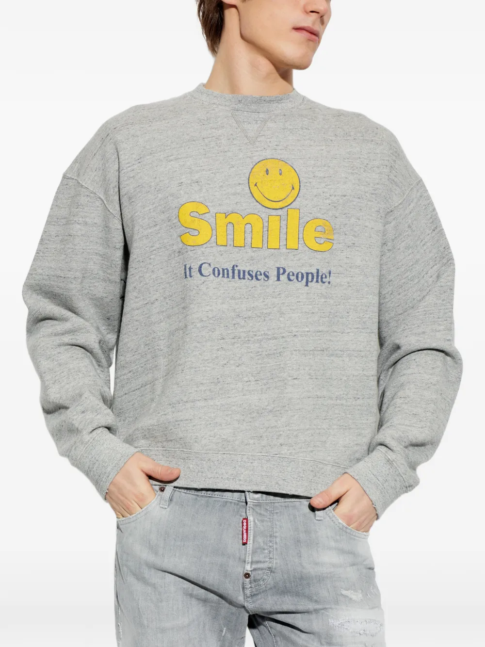 Smile-Print Sweatshirt