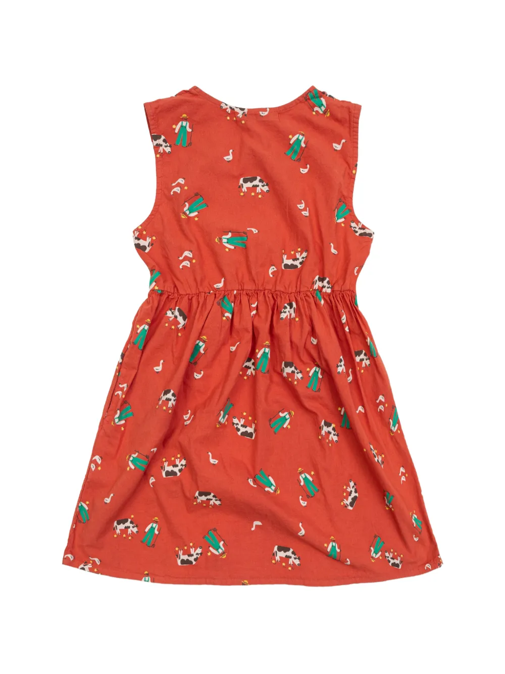  Bobo Choses Farm Adventure Button Print Dress - Red 