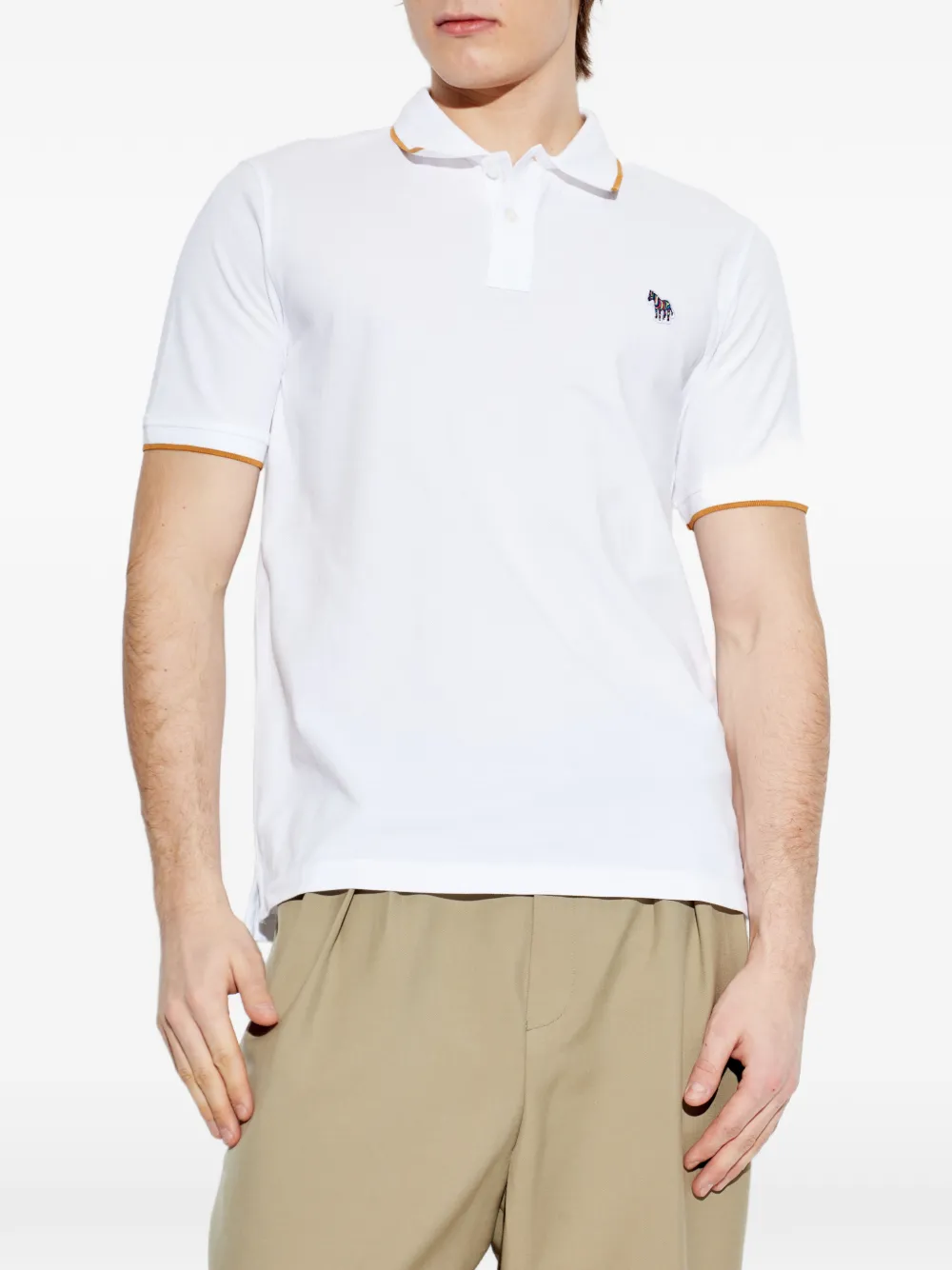 PS Paul Smith Poloshirt met logopatch Wit