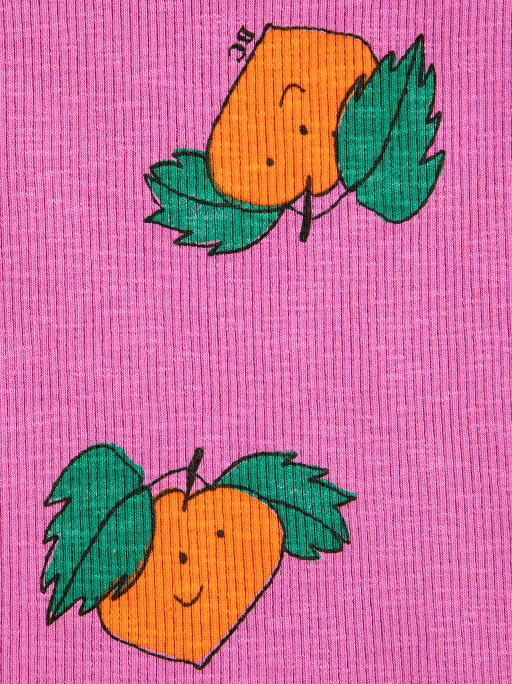 Bobo Choses Geribbelde top met print Roze