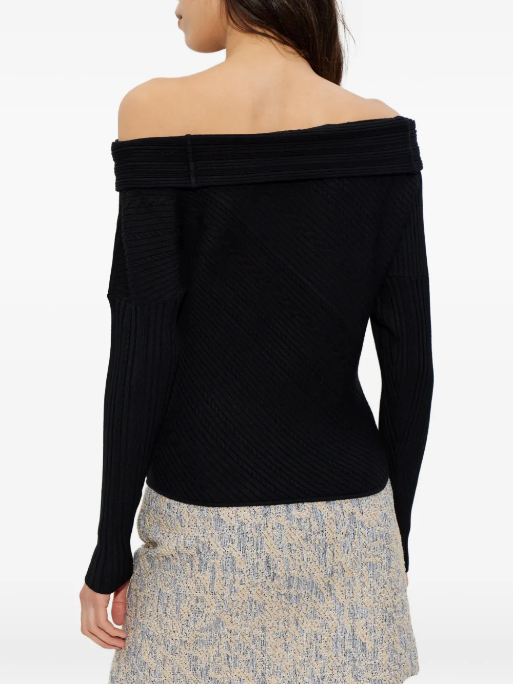 IRO Off-shoulder trui Zwart