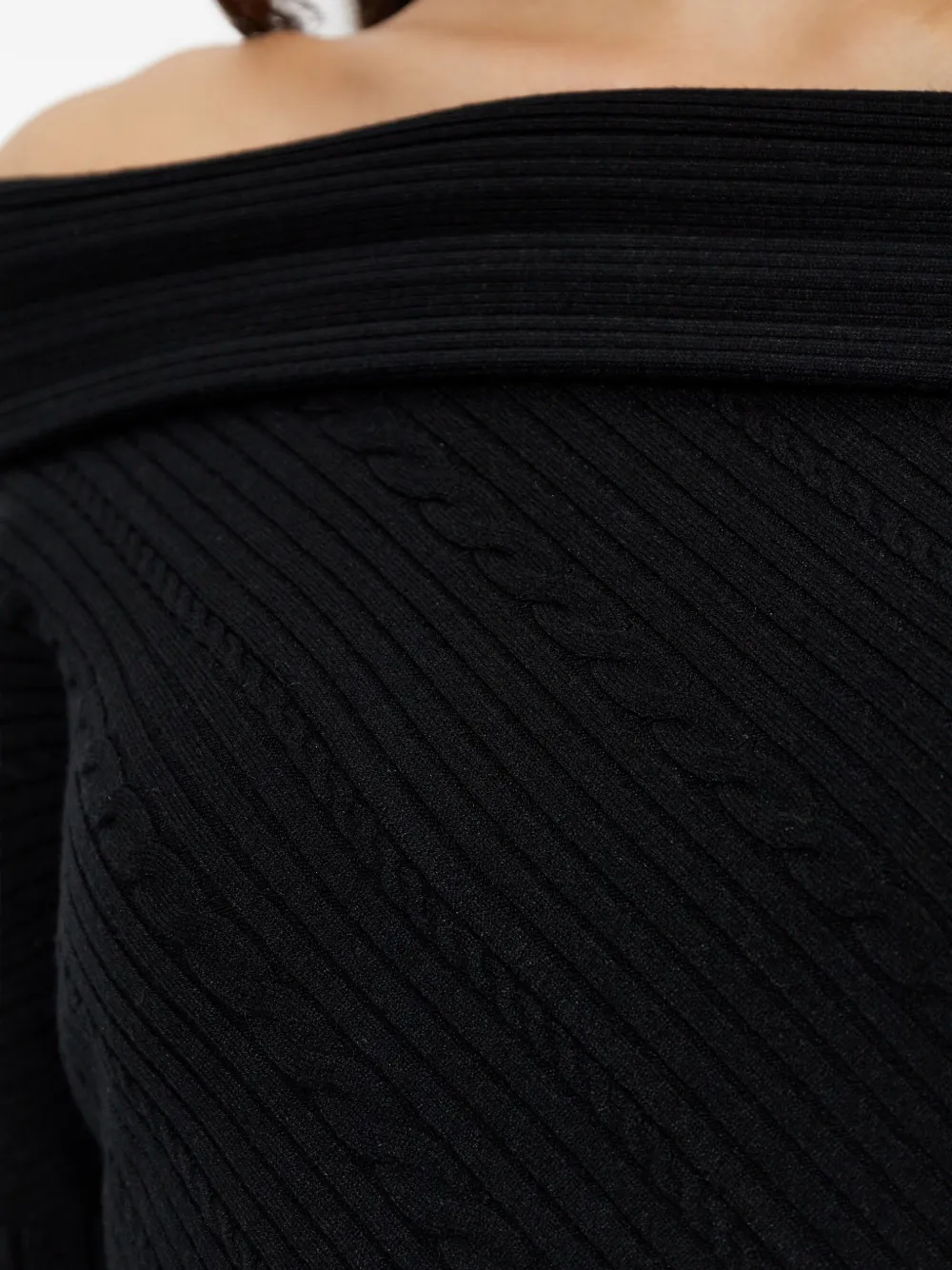 IRO Off-shoulder trui Zwart
