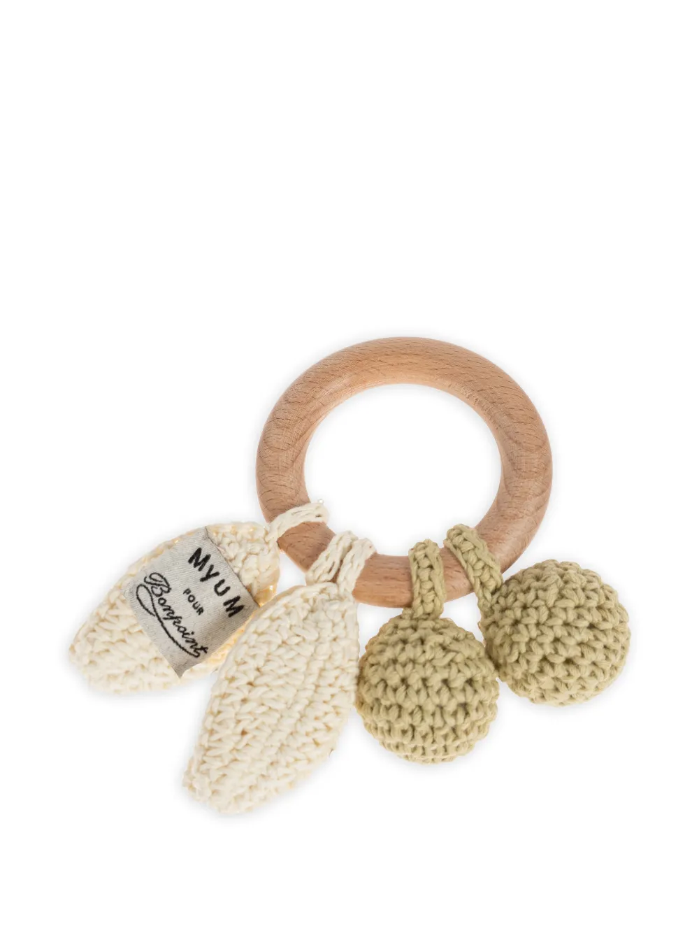 Bonpoint crochet detail ring - Nude