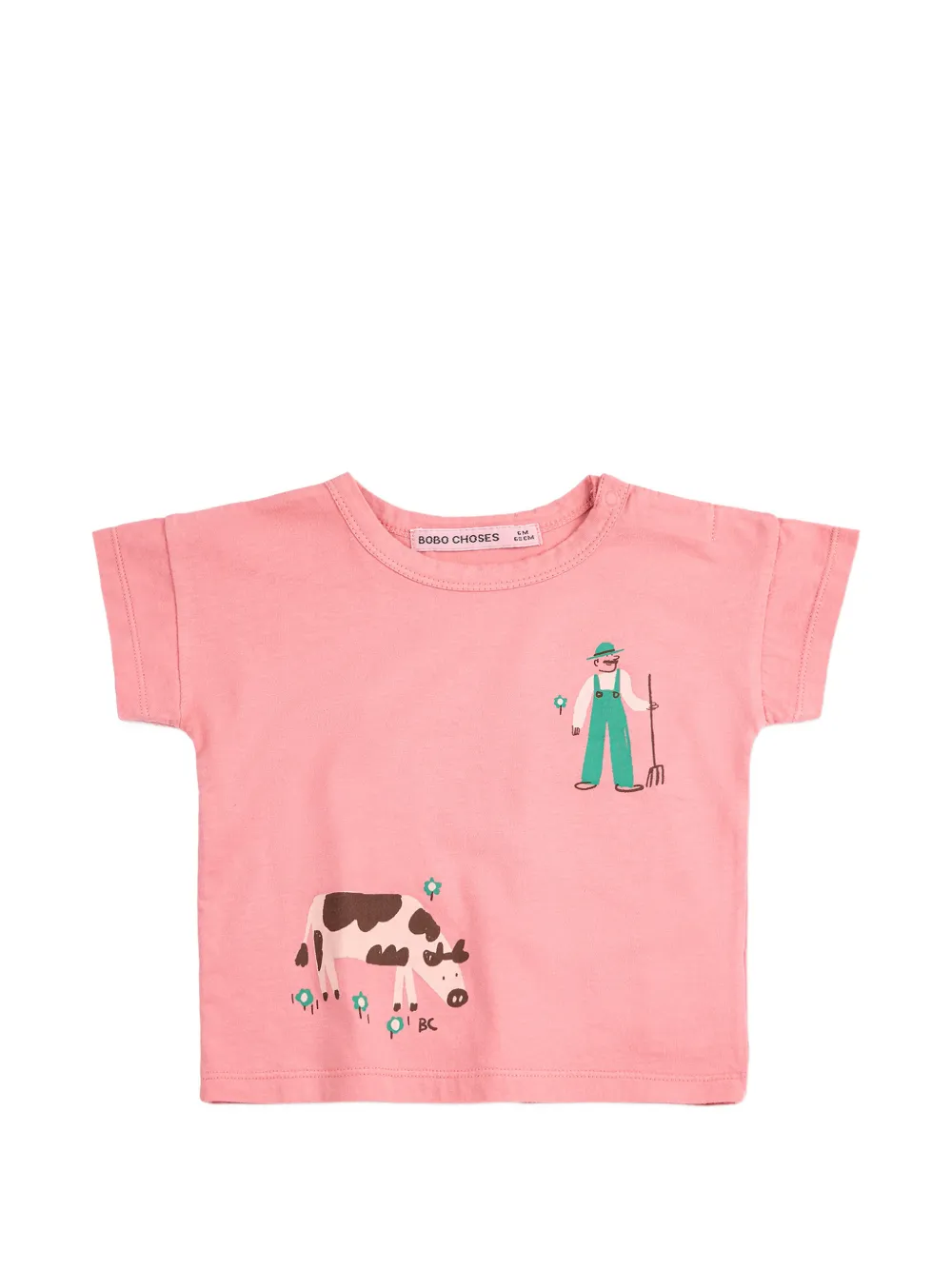 Bobo Choses Farm Adventure printed T-shirt - Rosa