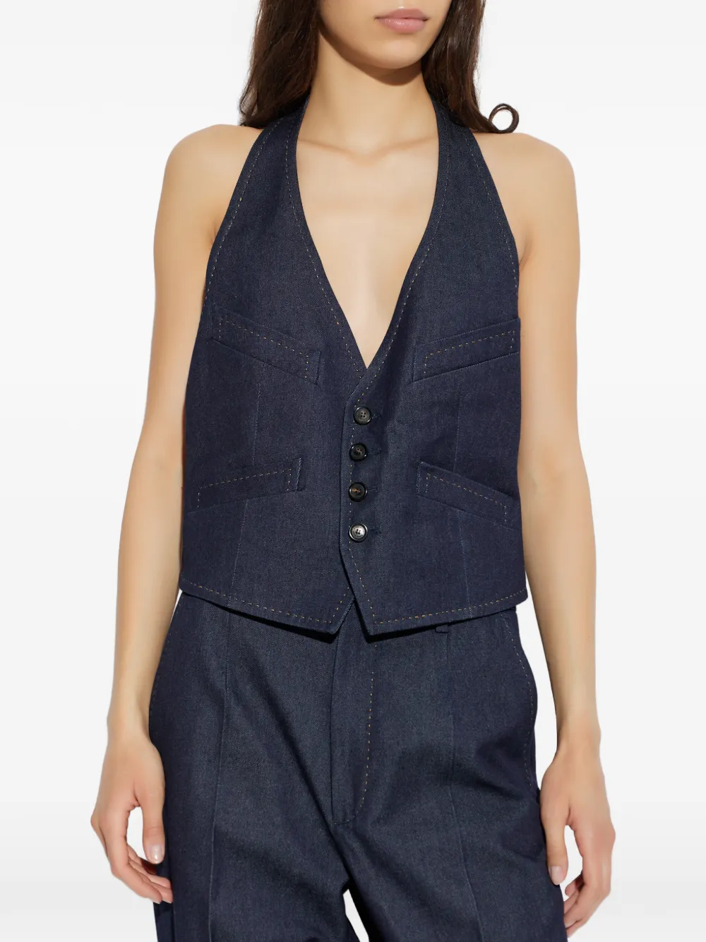 DSQUARED2 Katoenen jack met zak Blauw