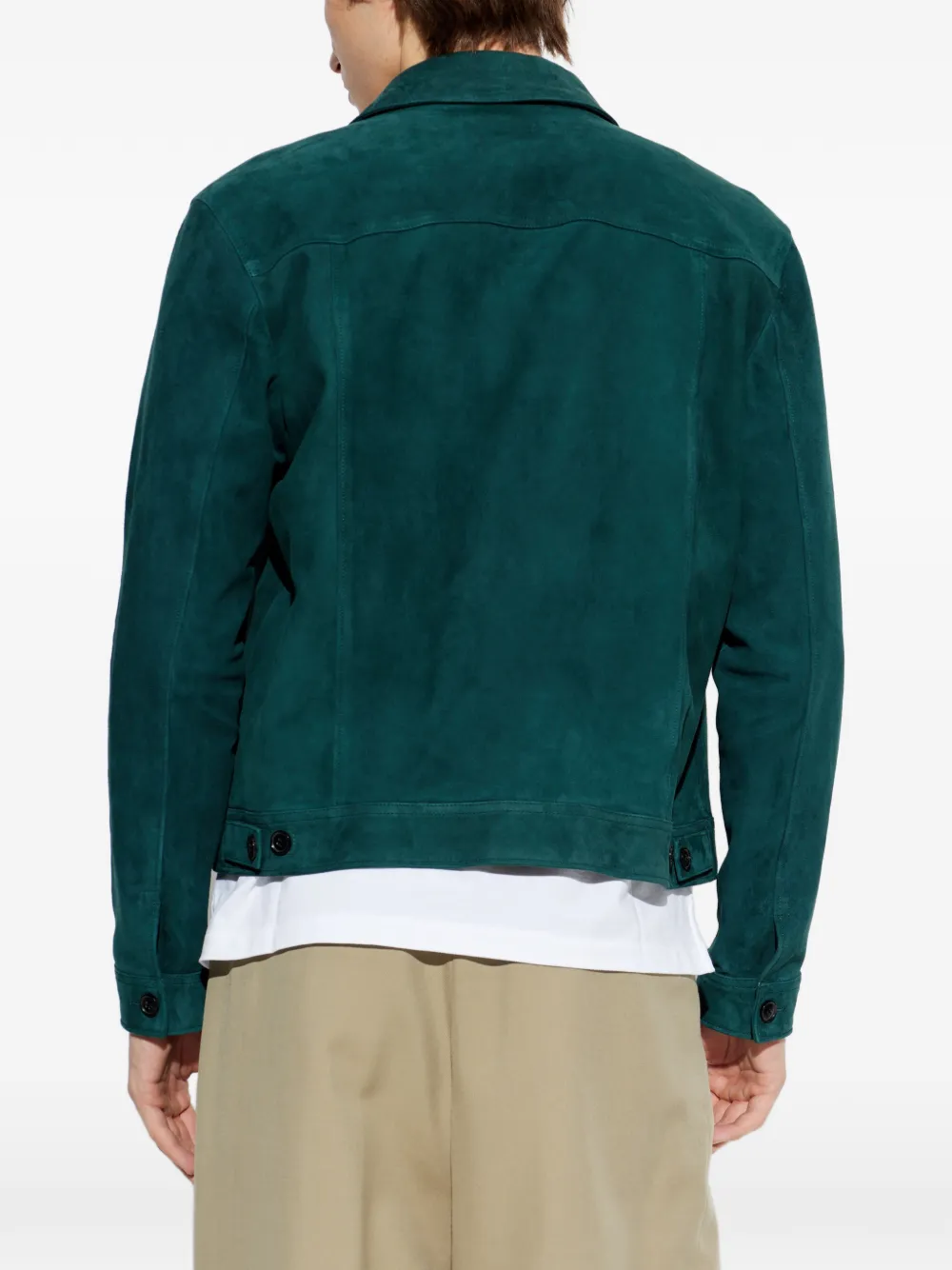 THOM BROWNE グリーン　ベルベット　ジャケット Paul Smith Panelled Suede Jacket | Green | FARFETCH