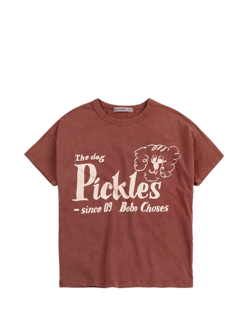Bobo Choses Pickles The Dog graphic-print T-shirt - Marrone