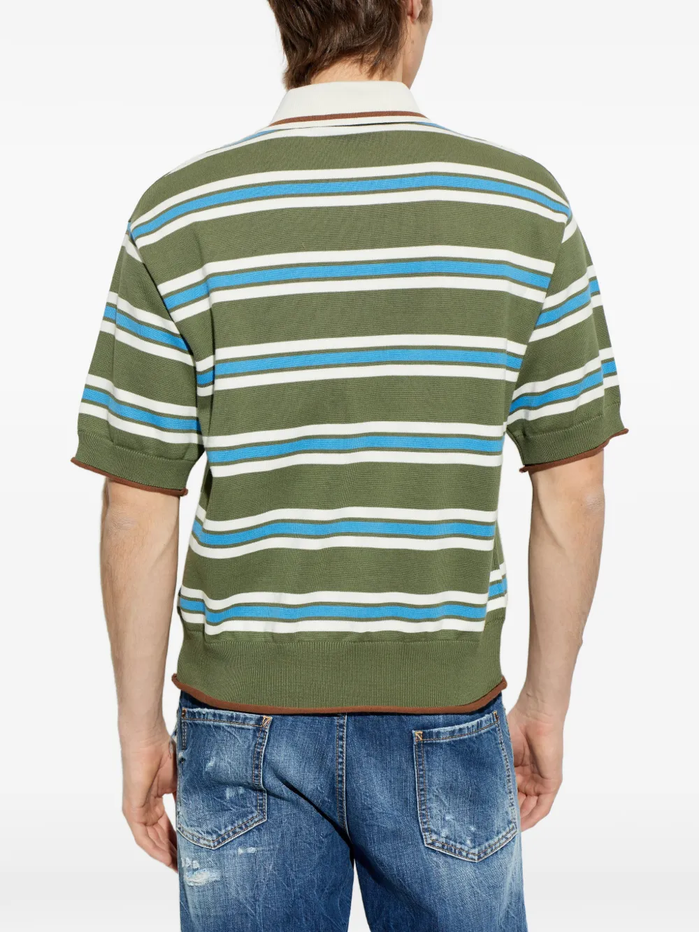 DSQUARED2 Gestreept poloshirt Groen