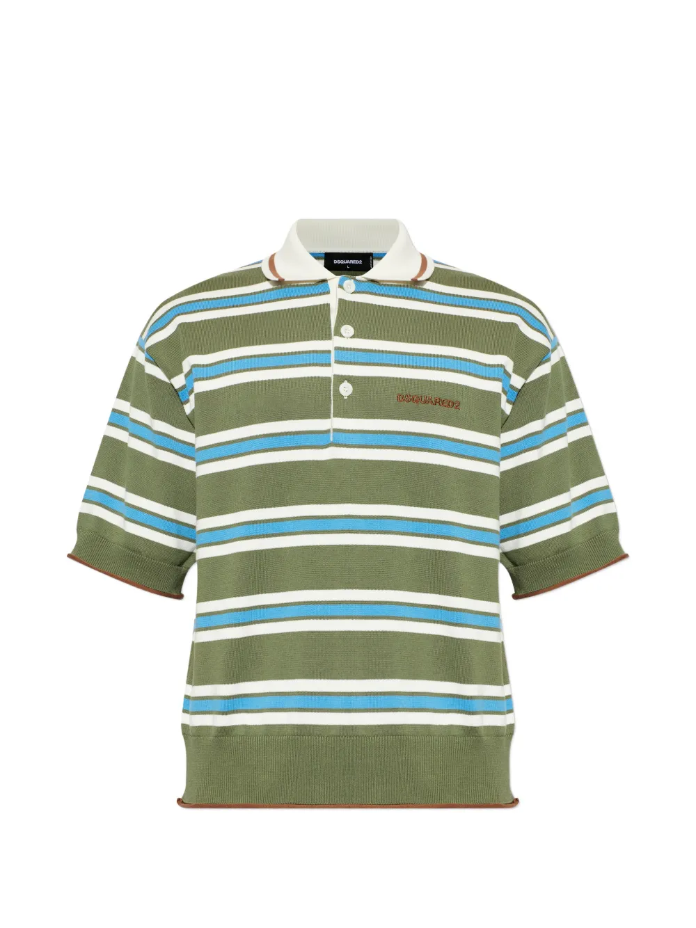 DSQUARED2 striped polo shirt - Verde