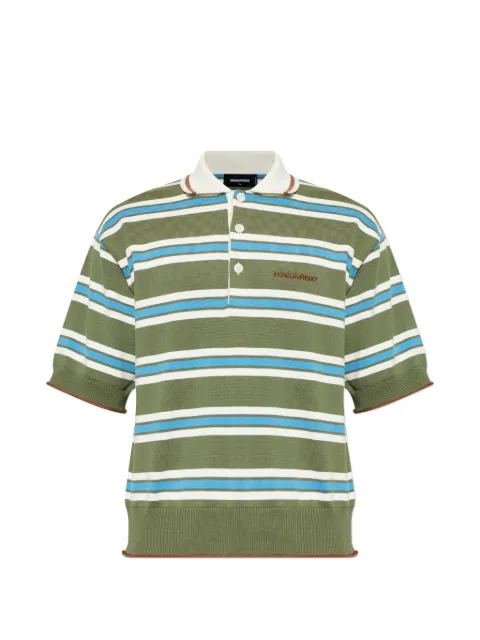 DSQUARED2 playera tipo polo con rayas estampadas